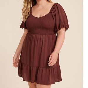 Plus Size Sweetheart Bubble Short Sleeve Mini Dress. Size 3x